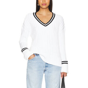 Lovers And Friends 'Danil' White V Neck Sweater Size XS